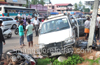 Udupi: Serial accident after car tyre bursts at Kadiyali